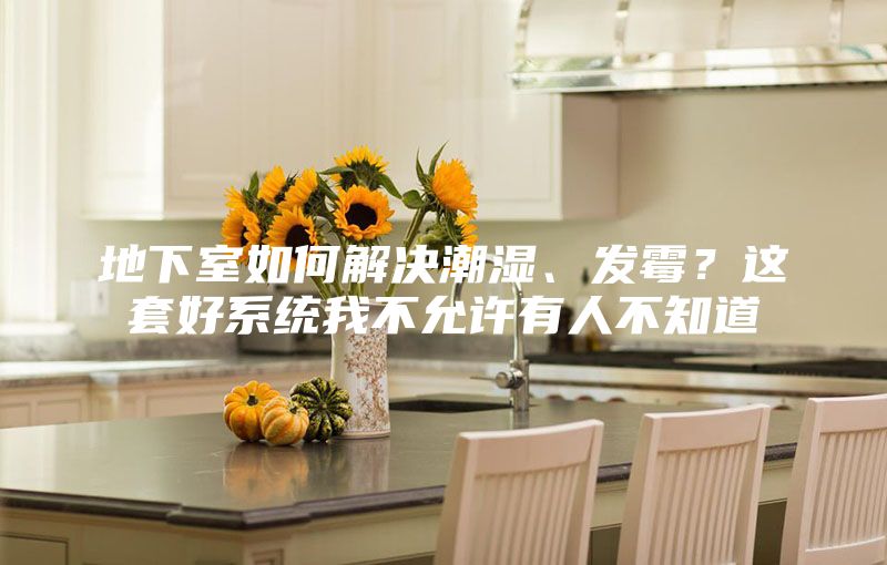 地下室如何解決潮濕、發霉?這套好系統我不允許有人不知道